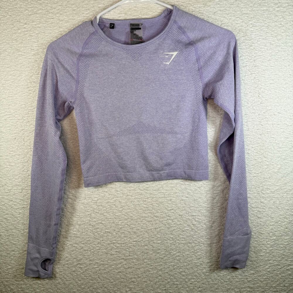 Gymshark Vital Crop Top seamless light purple active wear womens size small